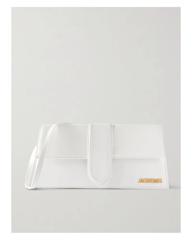Jacquemus Le Bambino Long Schultertasche Aus Leder - Weiß Weiß