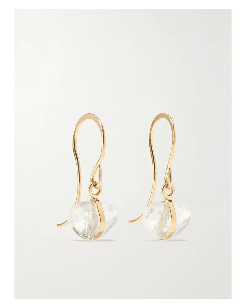 Melissa Joy Manning Ohrringe Aus Recyceltem 14 Karat Gold Mit Regenbogenmondsteinen Gold