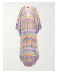 Missoni Kaftan aus Gestreiftem Häkelstrick Mehrfarbig