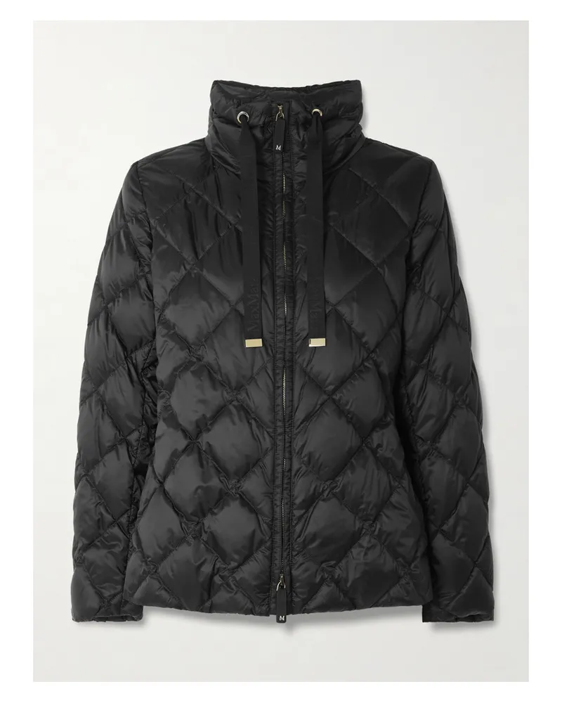 Max Mara Cube Belted Padded Quilted Shell Down Jacket - Black Black