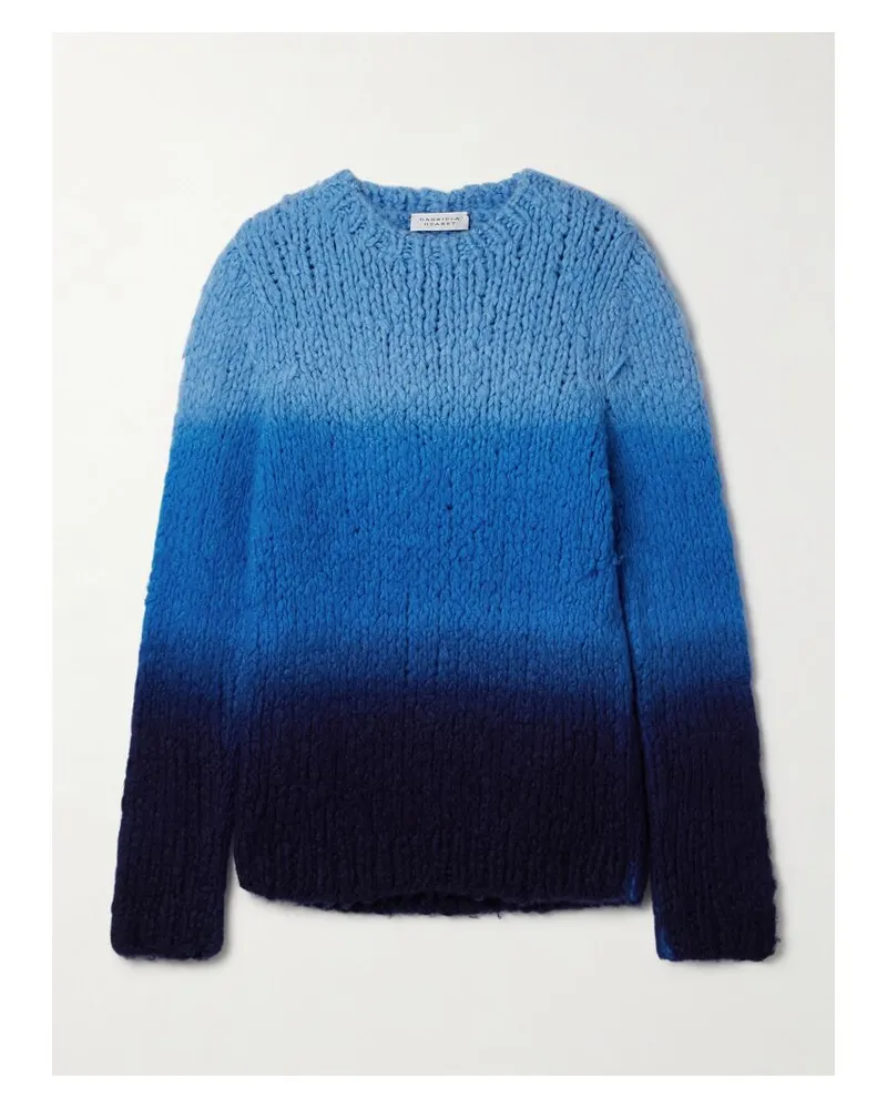 Gabriela Hearst Pallas Pullover Aus Gebürstetem Kaschmir Mit Farbverlauf - Blau Blau