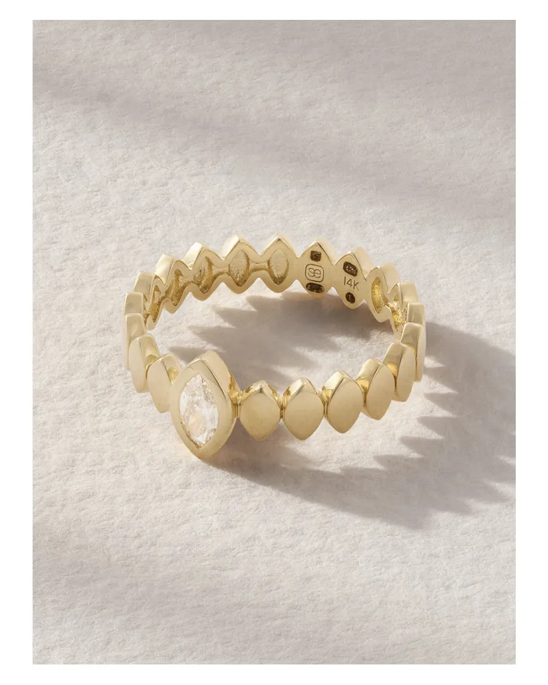 Sydney Evan Eye Ring Aus 14 Karat Gold Mit Diamant Gold