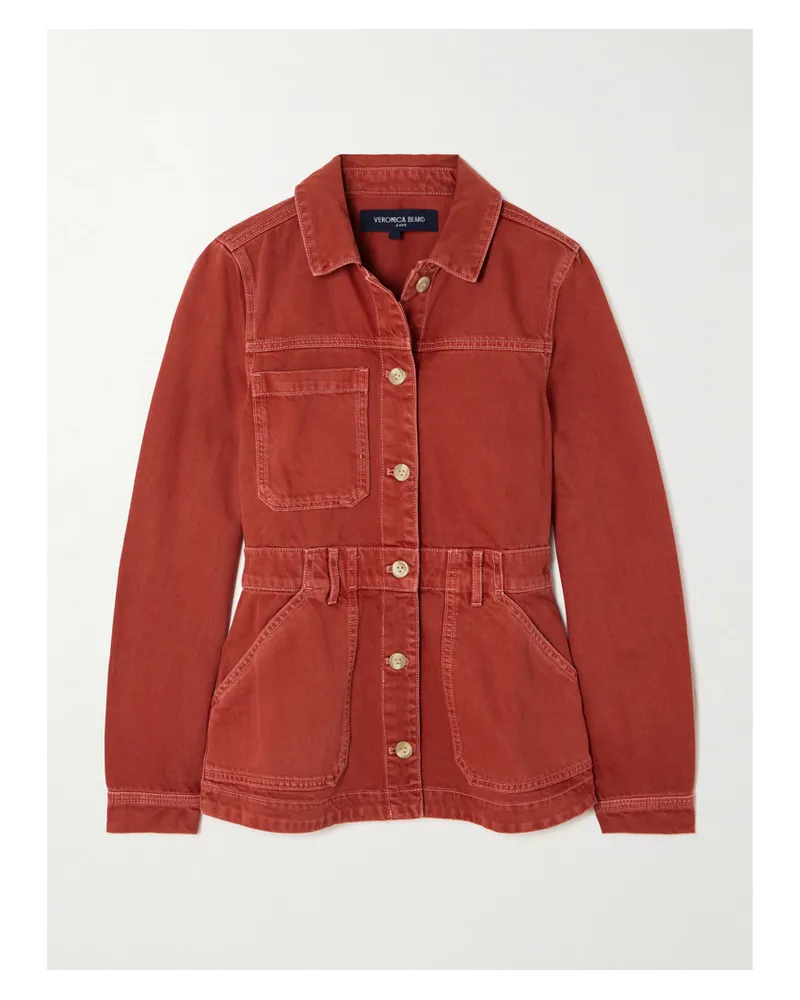 Veronica Beard Anzu Jeansjacke Rot