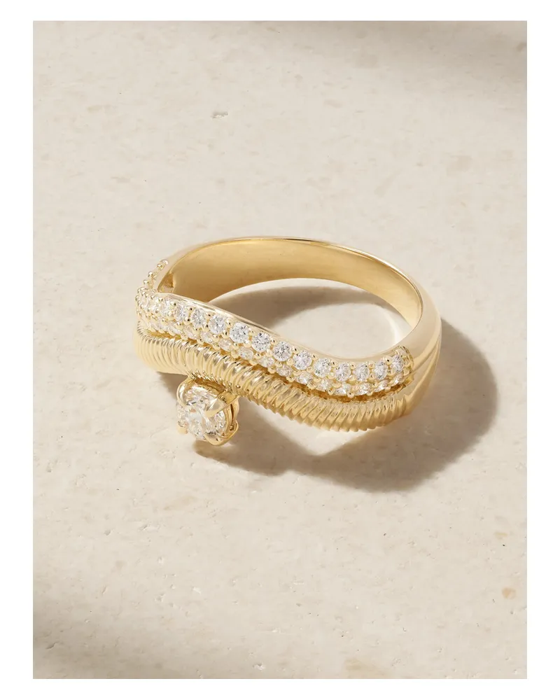 Stone & Strand Anjelica Ring Aus 14 Karat Gold Mit Diamanten Gold