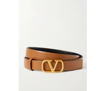 Vlogo Reversible Leather Belt - Brown