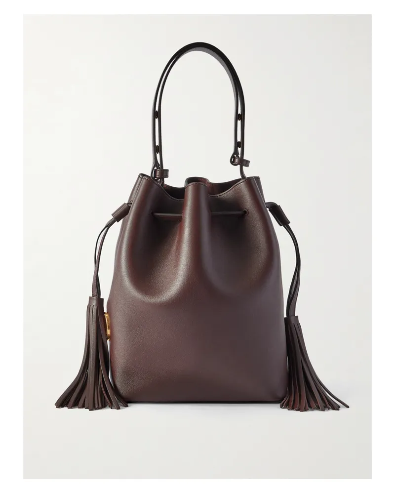 Valentino Garavani So Seau Schultertasche Aus Leder Mit Troddeln - Braun Braun