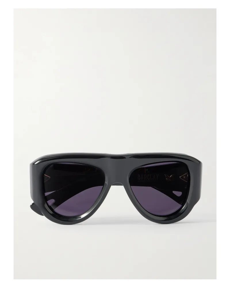 Jacques Marie Mage Barclay Aviator-style Acetate Sunglasses - Black Black