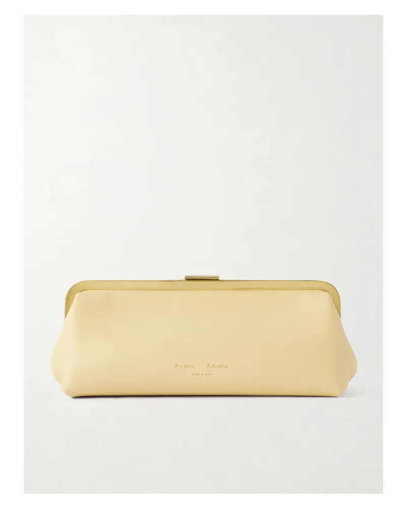 Proenza Schouler Amory Leather Clutch - Cream Cream