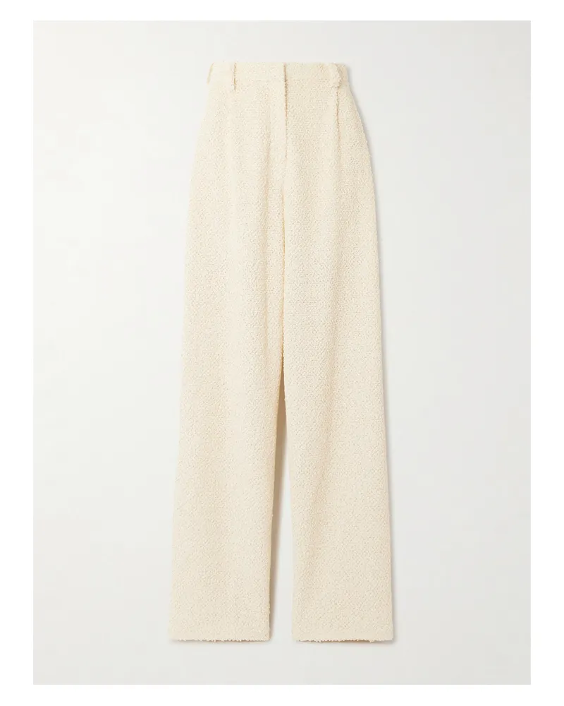 Magda Butrym Hose Mit Weitem Bein Aus Bouclé - Neutral Neutral