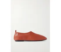 Flache Schuhe Aus Leder - Rot