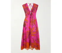 Beach Forest Maxikleid Aus Bedrucktem Lenzing™ Ecovero™ - Pink