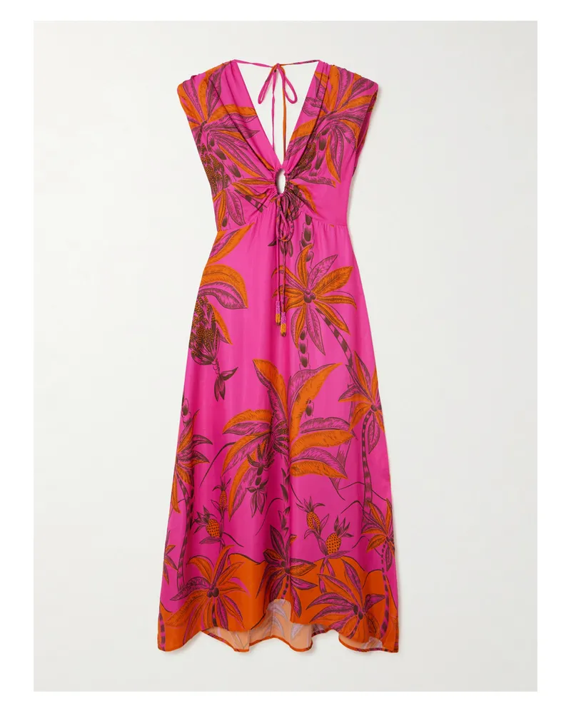 FARM Rio Beach Forest Maxikleid Aus Bedrucktem Lenzing™ Ecovero™ - Pink Pink