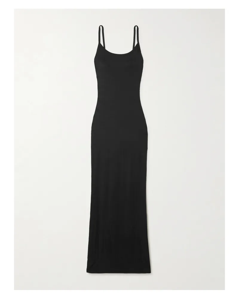 ÉTERNE Josie Maxikleid Aus Stretch-modal-jersey - Schwarz Schwarz
