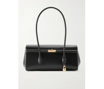 Marlene Leather Shoulder Bag - Black
