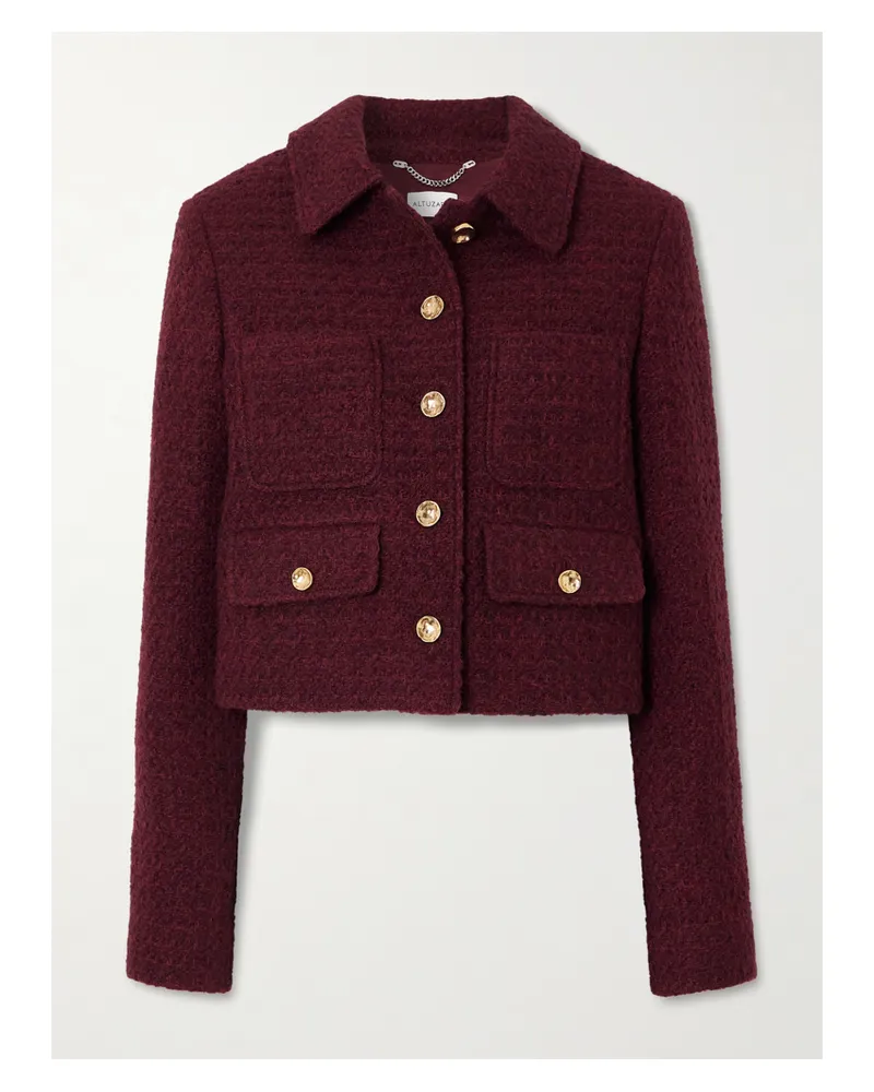 Altuzarra Astley Verkürzte Jacke Aus Tweed - Burgunder Burgunder