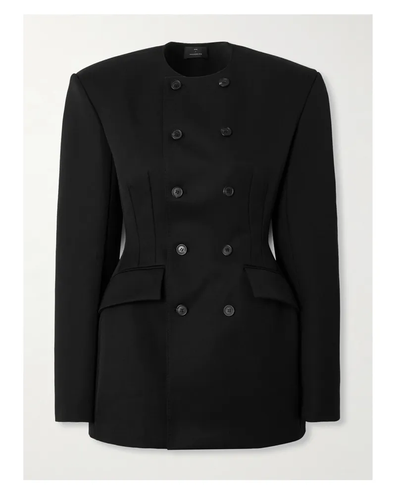 WARDROBE.NYC Rhw Doppelreihiges Minikleid Aus Twill - Schwarz Schwarz