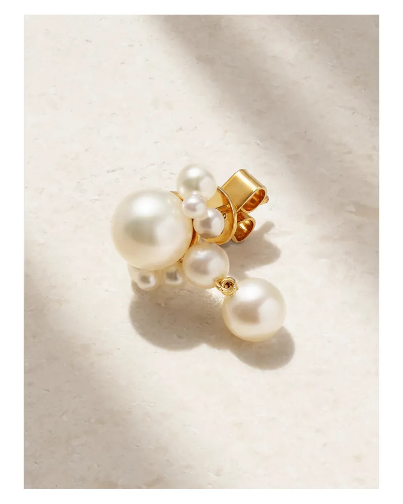 Sophie Bille Brahe Grande Chambre De Perle 14-karat Gold Pearl Single Earring - White White