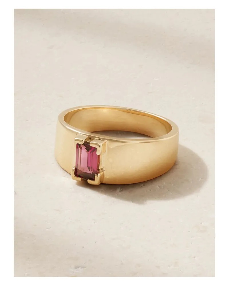 Melissa Joy Manning Ring Aus Recyceltem 14 Karat Gold Mit Rhodolith Gold