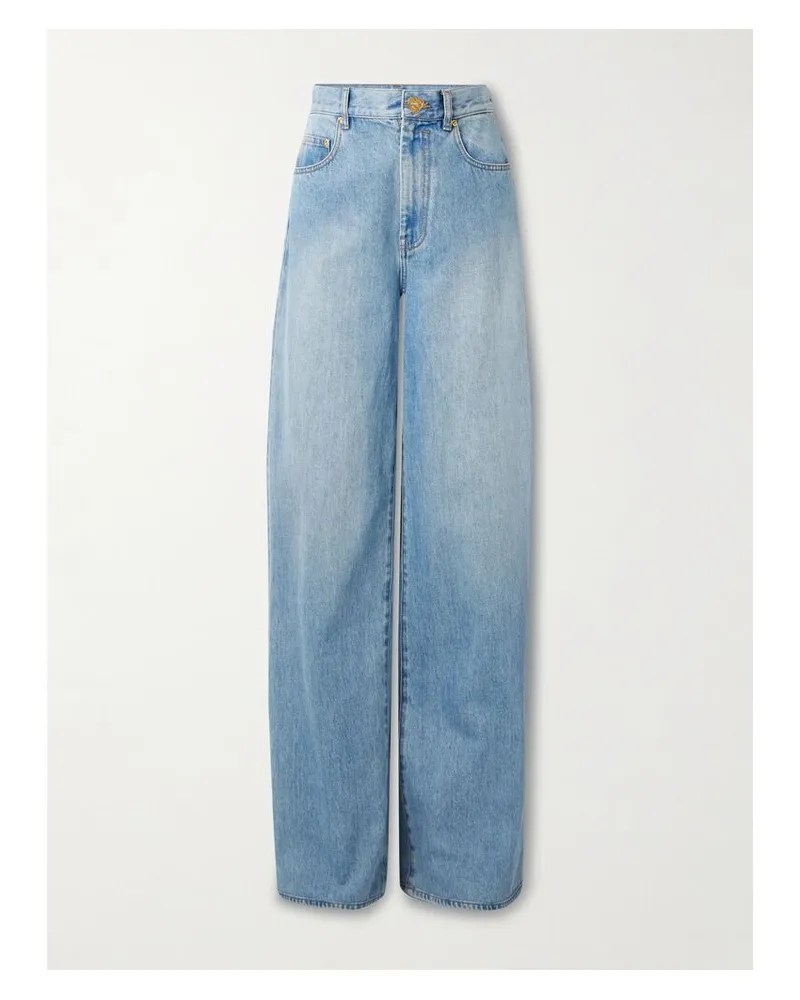 Zimmermann Crush Hoch Sitzende Jeans Mit Weitem Bein - Blau Blau