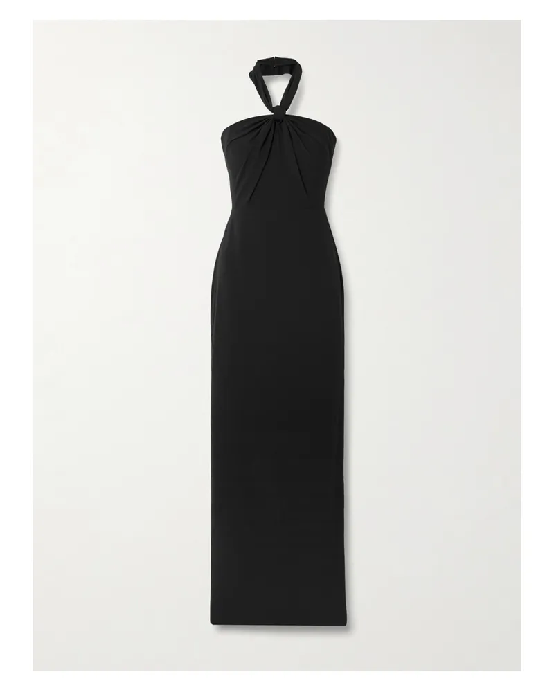 Alex Perry Neckholder-robe Aus Crêpe - Schwarz Schwarz