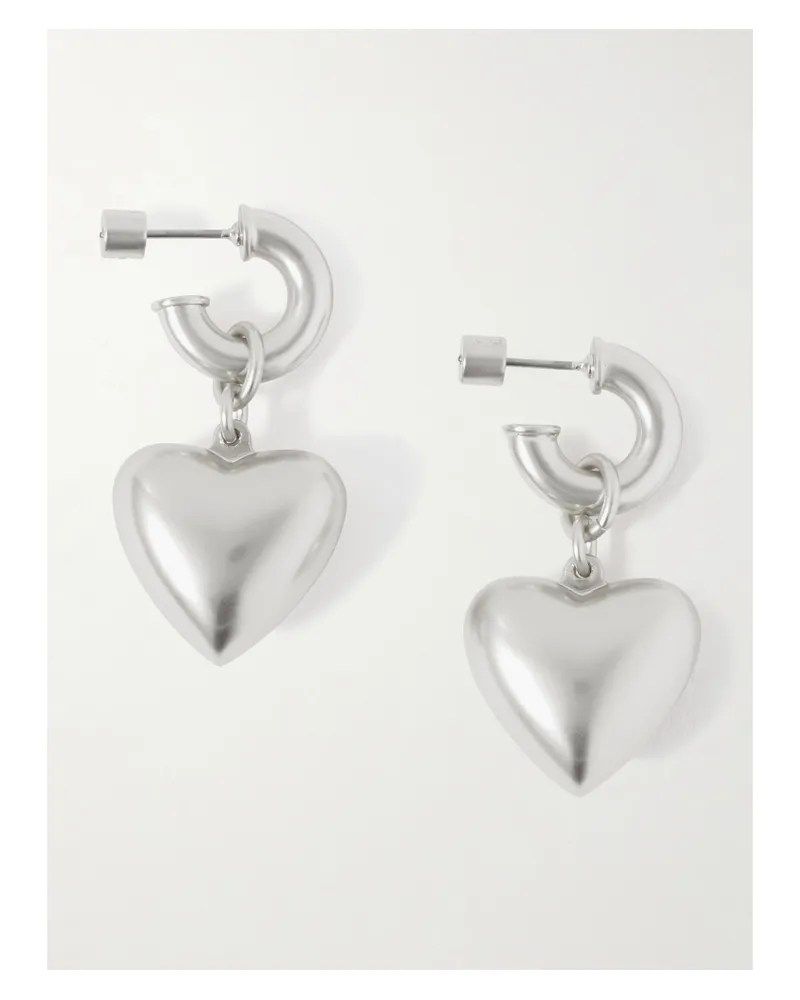 Roxanne Assoulin Heart & Soul Silberfarbene Creolen Silber