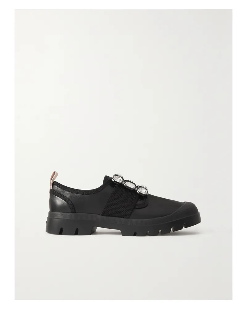 Roger Vivier Vivier Desert Brogues Aus Leder Mit Kristallen - Schwarz Schwarz