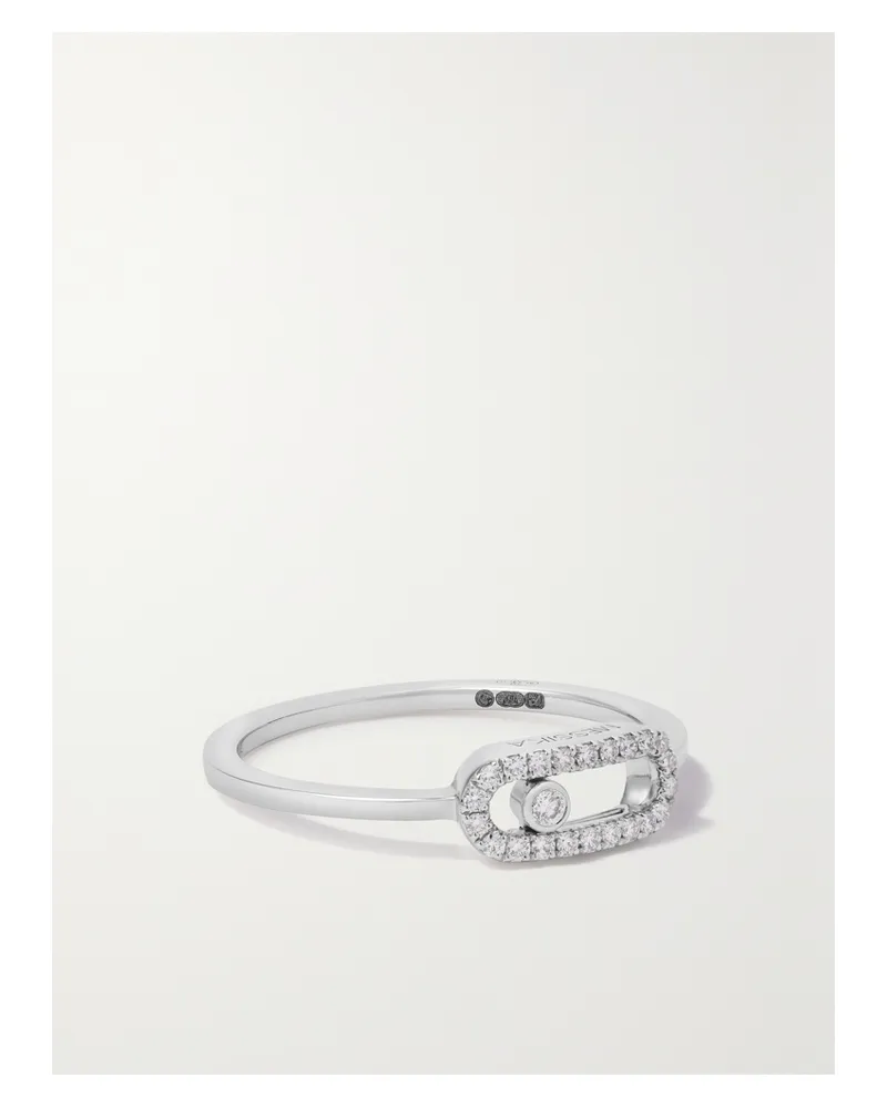 Messika Move Uno Ring Aus 18 Karat Weißgold Mit Diamanten - Silber Silber