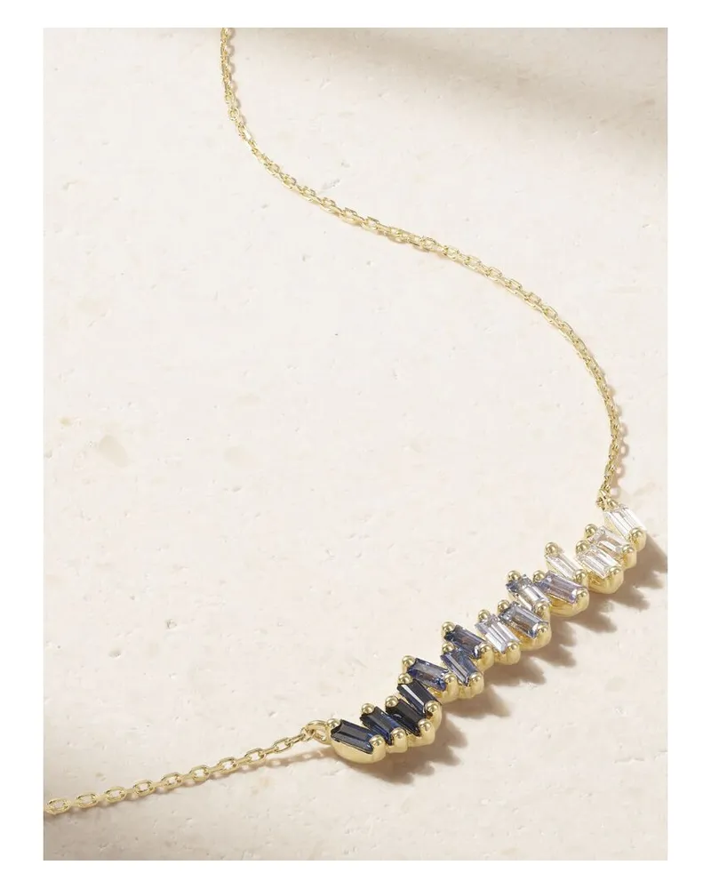 Suzanne Kalan Kette Aus 18 Karat Gold Mit Saphiren Und Diamanten Gold