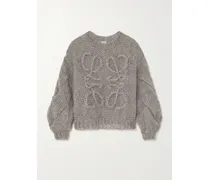 Anagram Oversized-pullover Aus Einer Mohairmischung - Grau