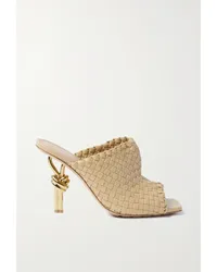 Bottega Veneta Knot Mules aus Intrecciato-leder Neutral