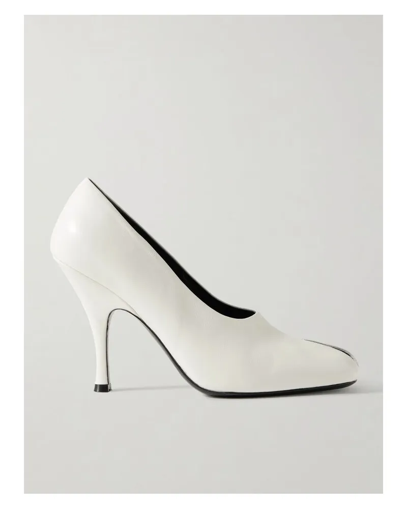 KHAITE Eva Pumps Aus Leder Mit Cut-out - Weiß Weiß