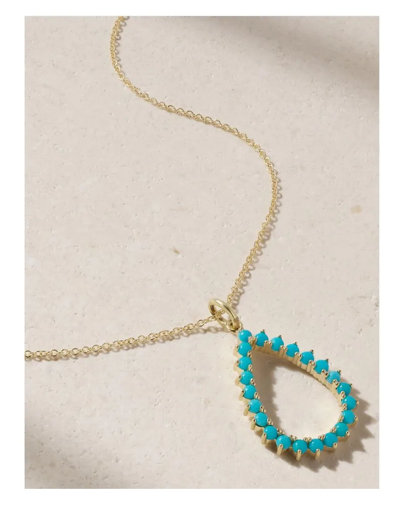 Jennifer Meyer Kette Aus 18 Karat Gold Mit Türkisen Gold
