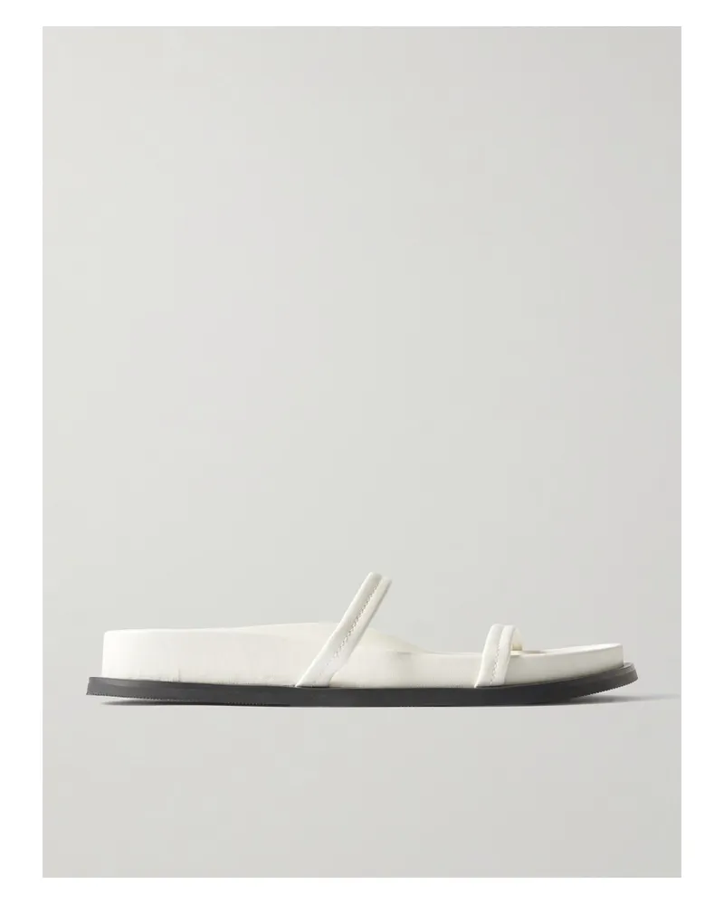 St. Agni Fine Strap Pantoletten Aus Leder - Wollweiß Wollweiß