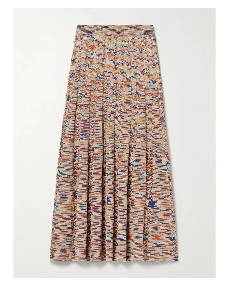 Zimmermann Wylie Rock Aus Baumwolle In Lochstrick Mit Falten - Neutral Neutral