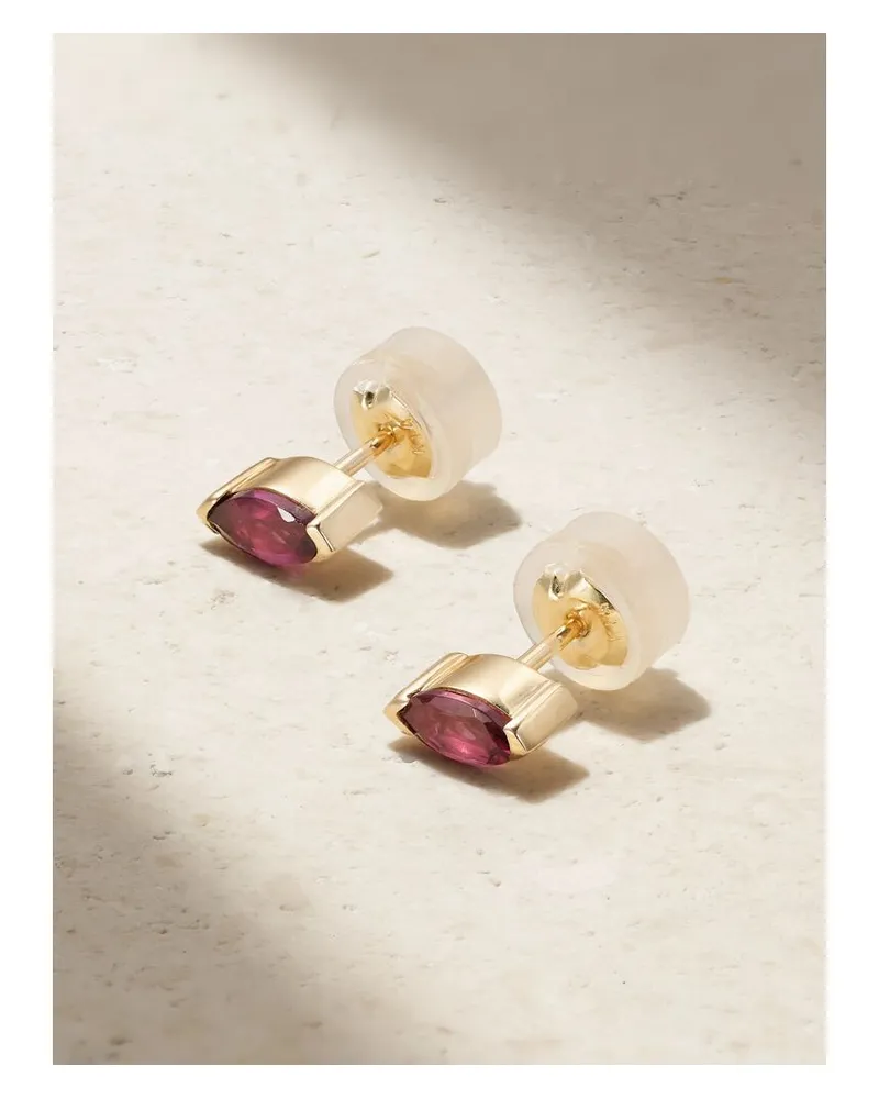 Melissa Joy Manning Ohrstecker Aus Recyceltem 14 Karat Mit Rhodolithen - Gold Gold