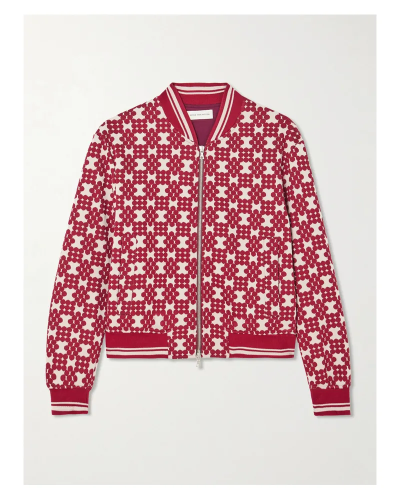 Dries van Noten Jacquard-knit Track Jacket - Red Red