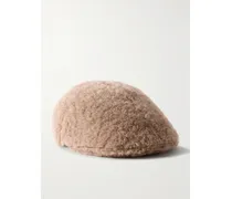 Shearling Flat Cap - Neutrals