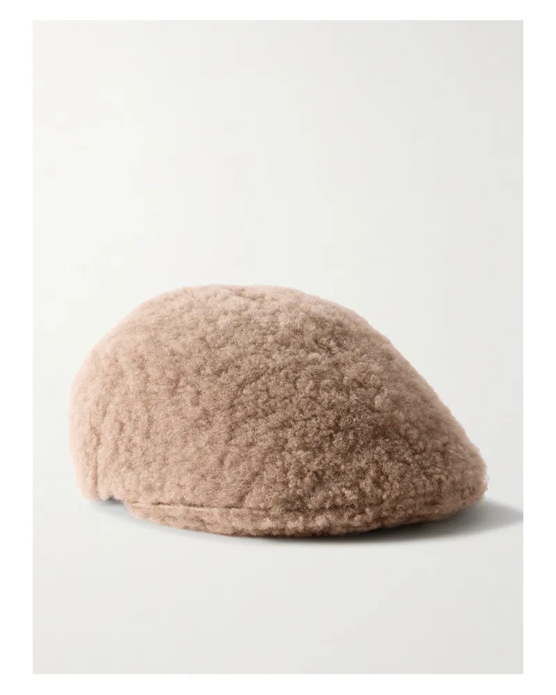 Brunello Cucinelli Shearling Flat Cap - Neutrals Neutrals