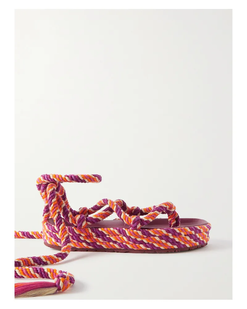 Isabel Marant Erol Sandalen Aus Kordel Mit Troddeln - Orange Orange