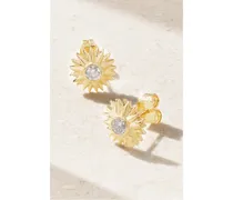 Sunburst Ohrstecker aus 14-karat  mit Diamanten