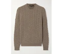 Cable-knit Cashmere Sweater - Brown