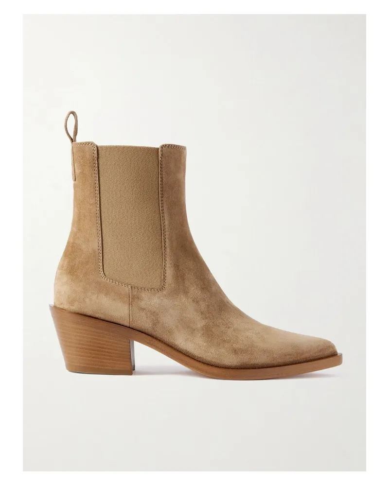 Gianvito Rossi Wylie 60 Chelsea Boots Aus Veloursleder - Braun Braun