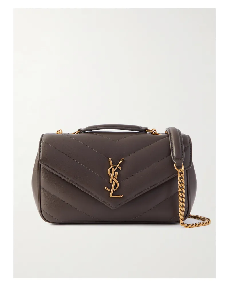 Saint Laurent Loulou Quilted Leather Shoulder Bag - Brown Brown