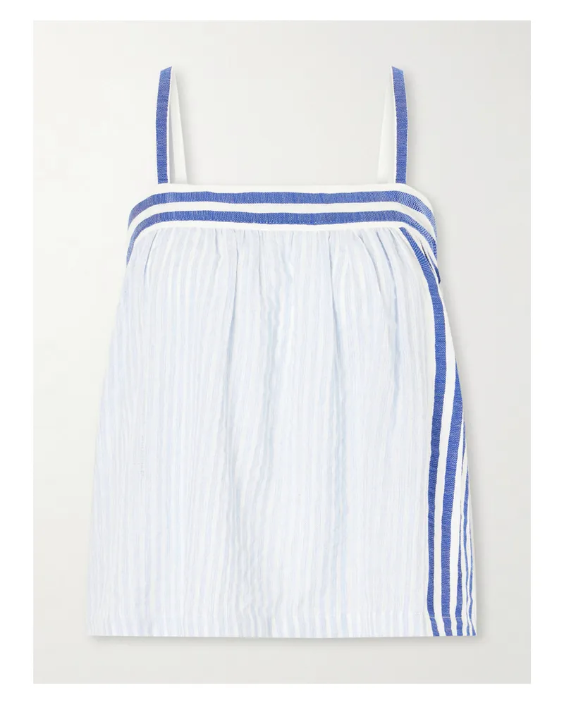 lemlem Thea Cotton Tank Top - Blue Blue