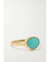 Melissa Joy Manning Ring aus 14 Karat Recyceltem Gold mit Türkis Blau