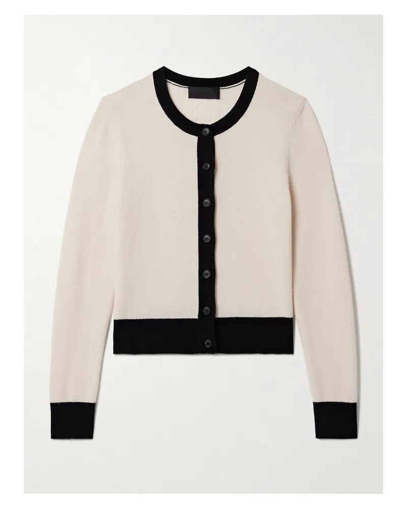 Nili Lotan Meadow Zweifarbiger Cardigan Aus Kaschmir - Elfenbein Elfenbein