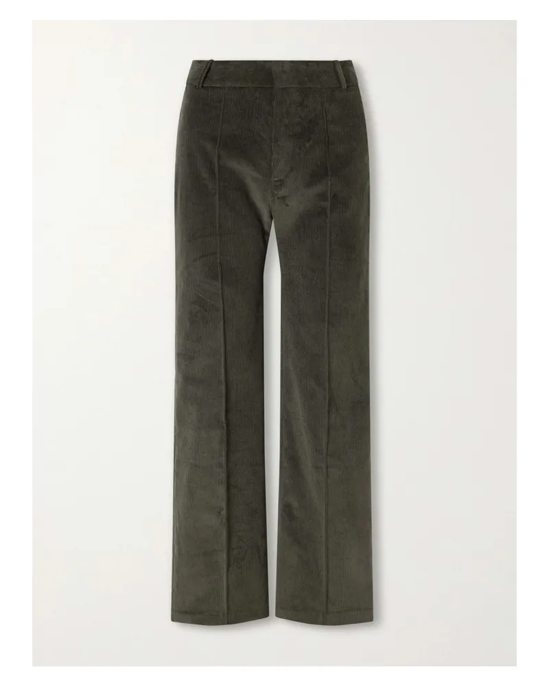 DESTREE Yoshimoto Straight-leg Cotton Corduroy Pants - Green Green