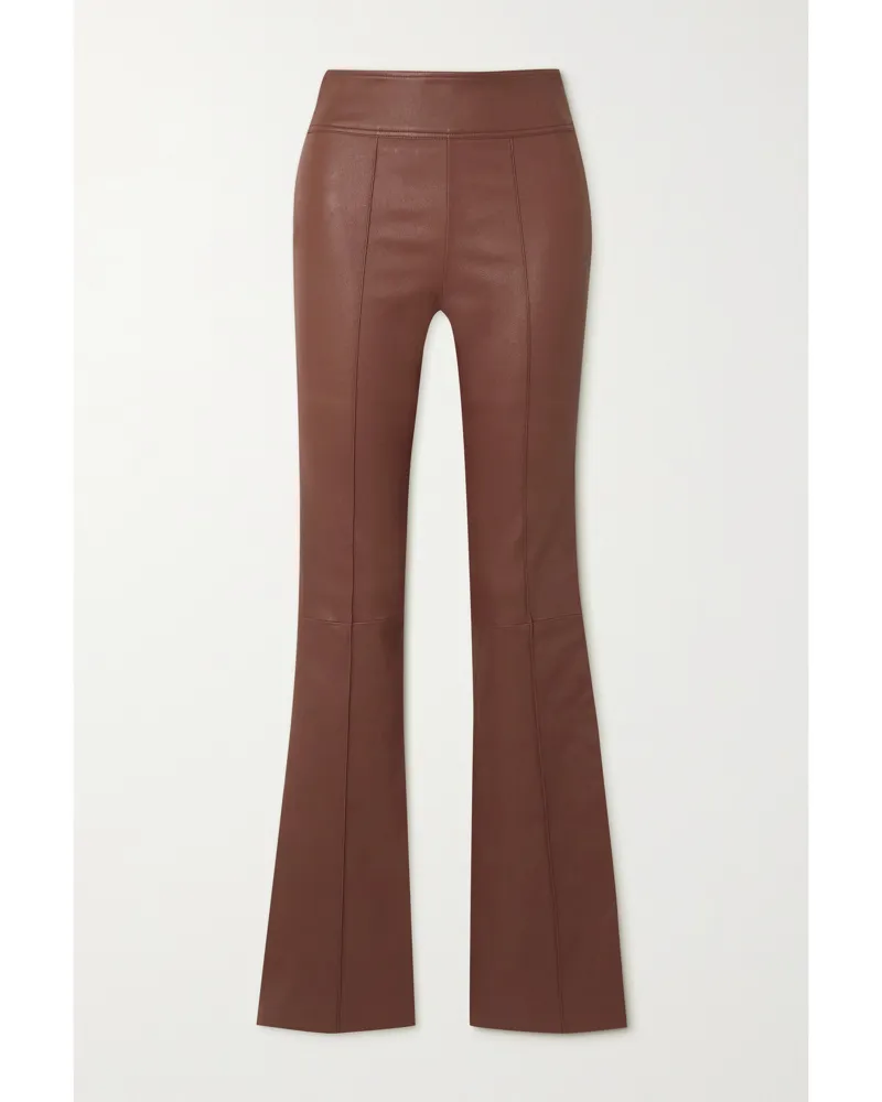 Helmut Lang Bootcut-hose Aus Leder - Braun Braun