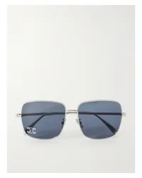 Celine Triomphe farbene Sonnenbrille Silber