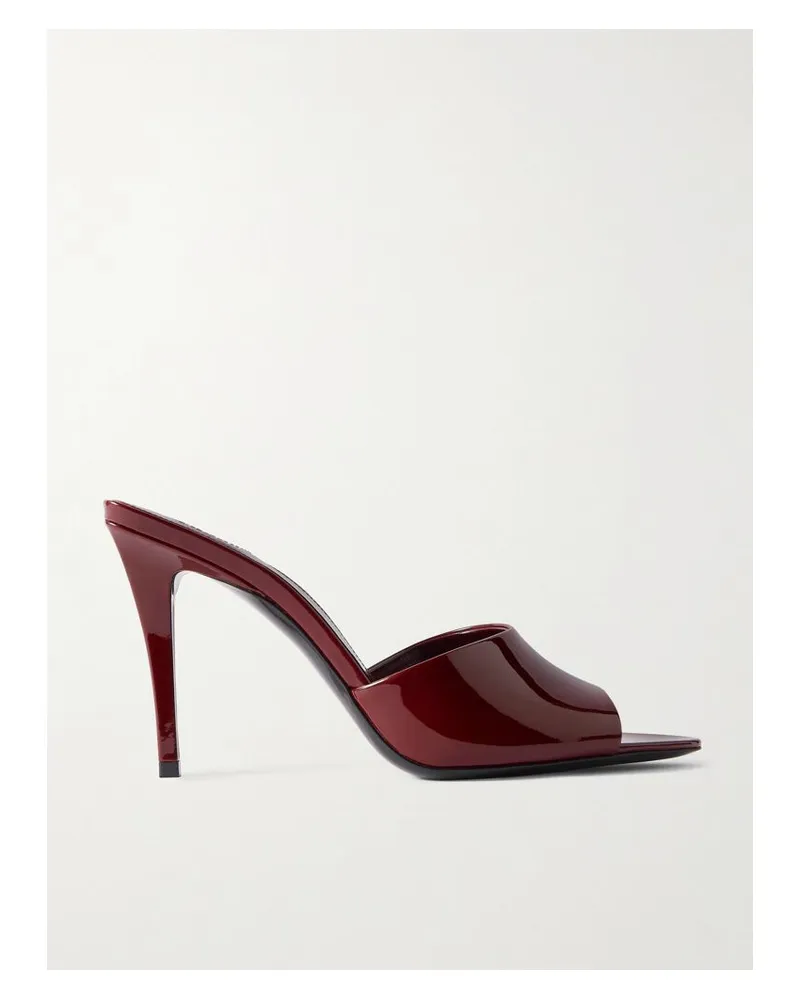 Saint Laurent Romy Mules Aus Lackleder - Burgunder Burgunder